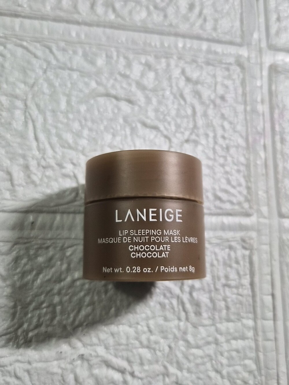 8g jar of the limited-edition Laneige Lip Sleeping Mask in Chocolate